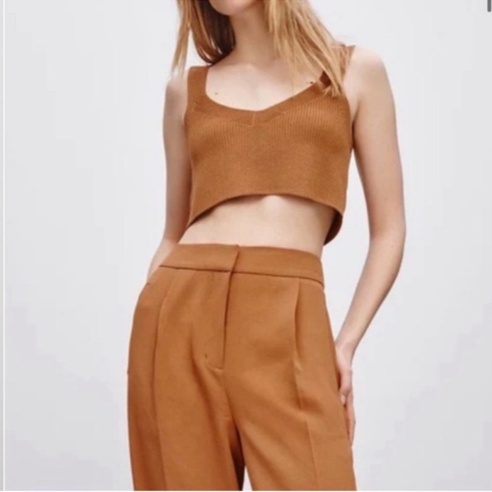 Aritzia Wilfred Mony Knit Crop Top